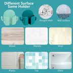 Multi-Functional Wall-Mounted Holder with Side Hooks - Drill free solution for home